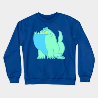 Blue and Turquoise Dinosaur Crewneck Sweatshirt